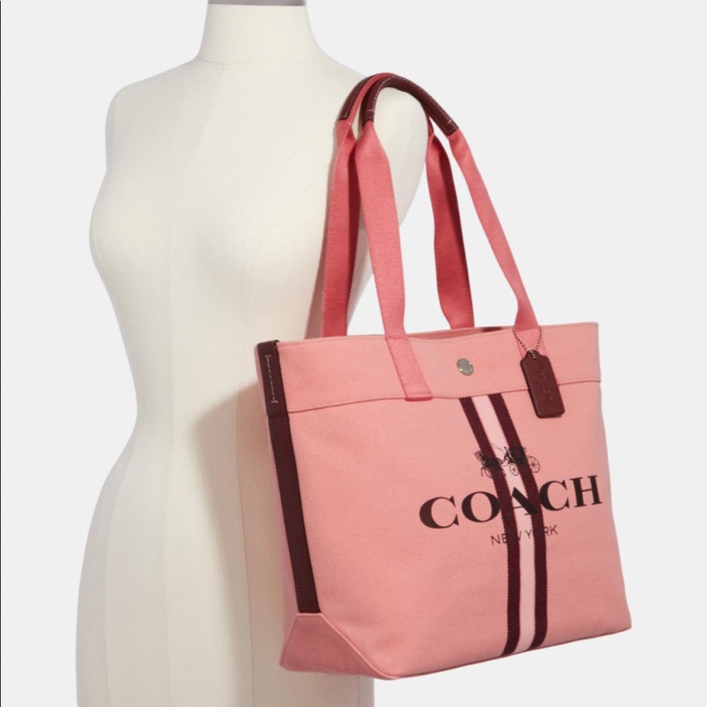 Coach leather & canvas tote - Picture 6 of 8